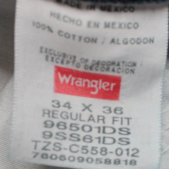 Wrangler Five Star Premium Denim Regular Fit Straight Leg Blue Jeans 34 x 36 NWT - Picture 14 of 16